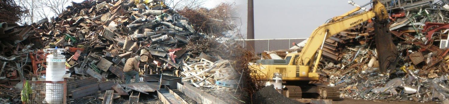 Scrap metal and recycling equipment at the Petersen yard