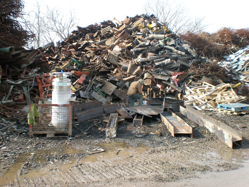 Metal recycling operations at Petersen Iron & Metal in Coralville