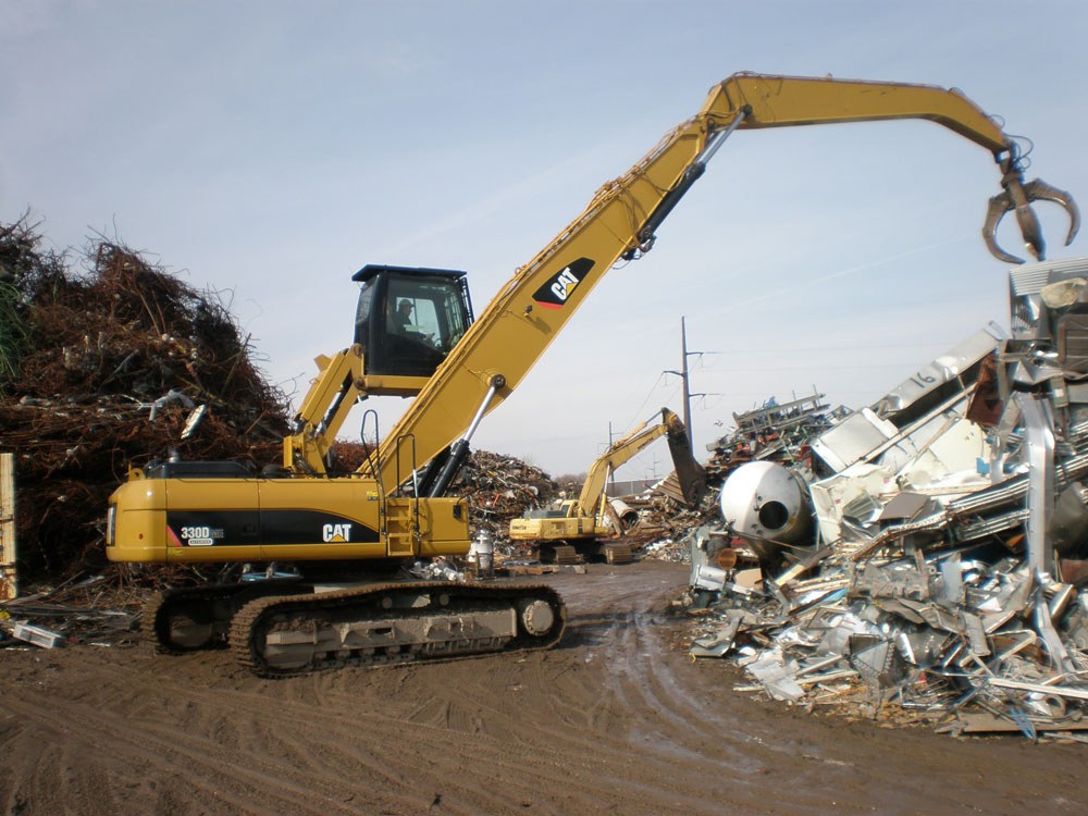 Scrap material handled at the Petersen recycling yard